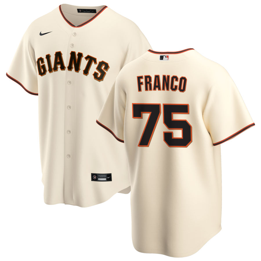 Nike Men #75 Enderson Franco San Francisco Giants Baseball Jerseys Sale-Cream